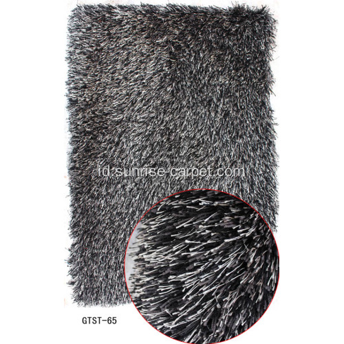 Elastis dan Polyester Silk Shaggy Rugs